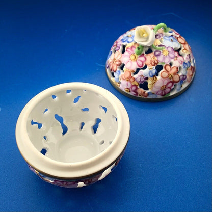 Herend Hungary Floral Trinket Box Hungarian Flowers Hungarian