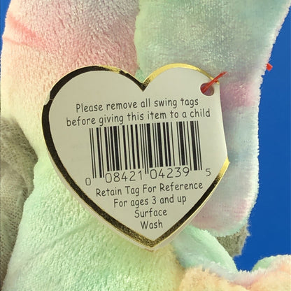 1999 TY Beanie Baby Neon The Seahorse DOB 04-18-1999 Rare Tag Error Mint - 4239