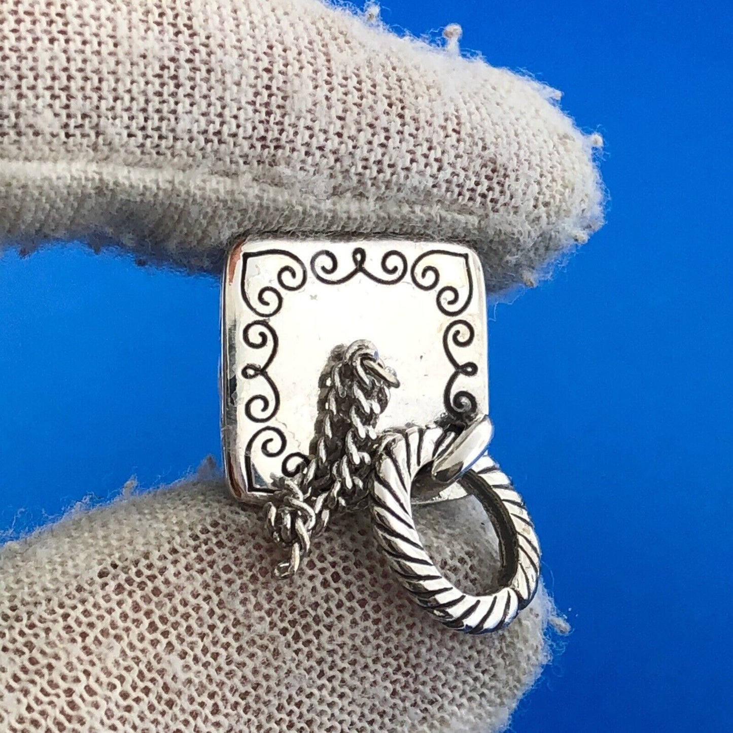 Brighton Silver Plated Graduation Cap Congratulation Dangle Slide Bracelet Charm
