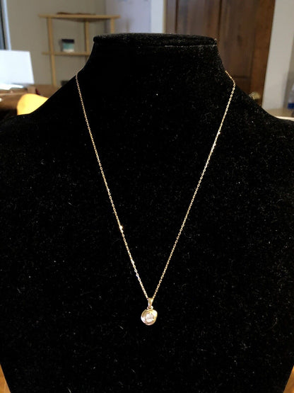 Kay Jewelers IKS 10K Yellow Gold Round Diamond Solitaire Pendant Necklace