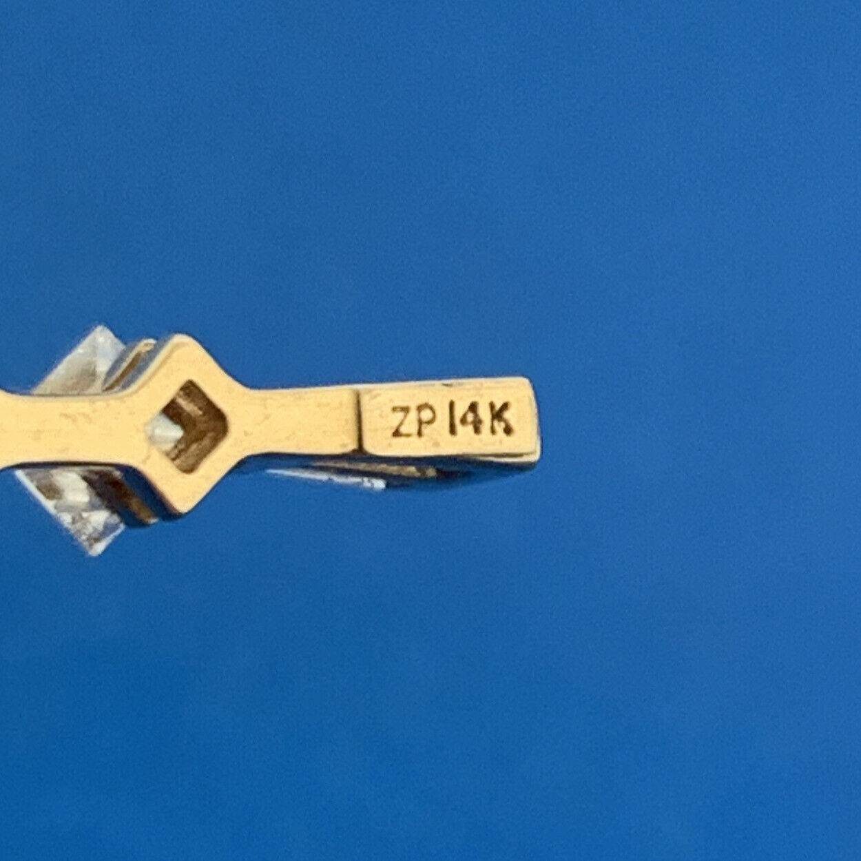 Designer 14K Yellow Gold Princess Diamond Trio Anniversary Journey Pendant