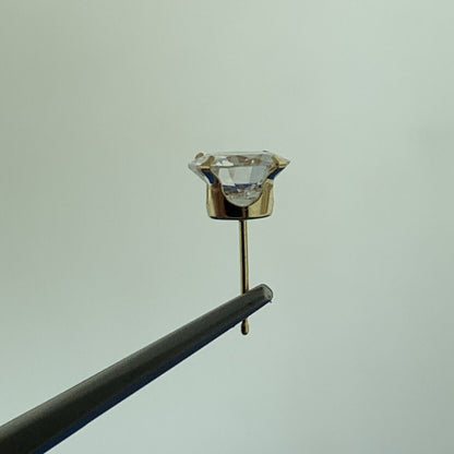 Jacmel Mauritius JCM 14K Yellow Gold Cubic Zirconia CZ Statement Stud Earrings