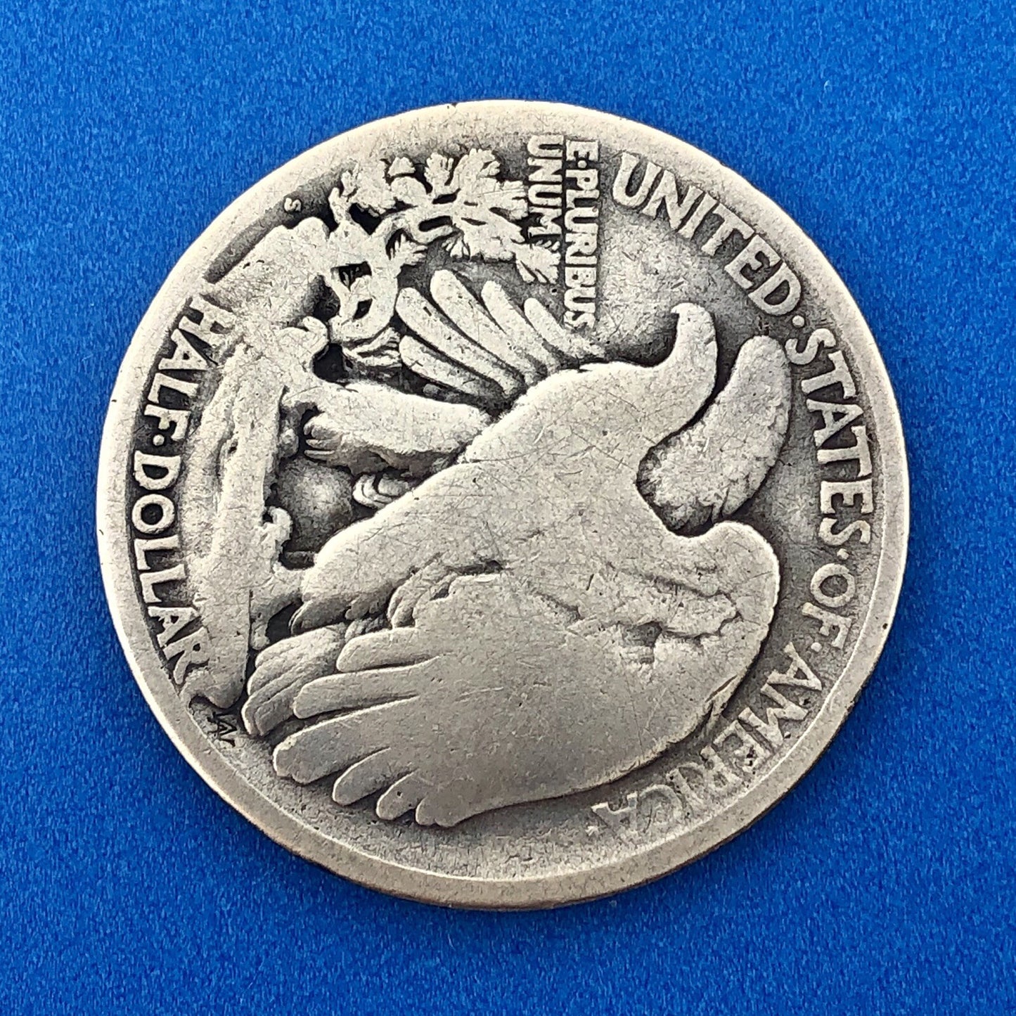 1917 S Reverse Silver Walking Liberty Half Dollar 50c Better Key San Fran Coin