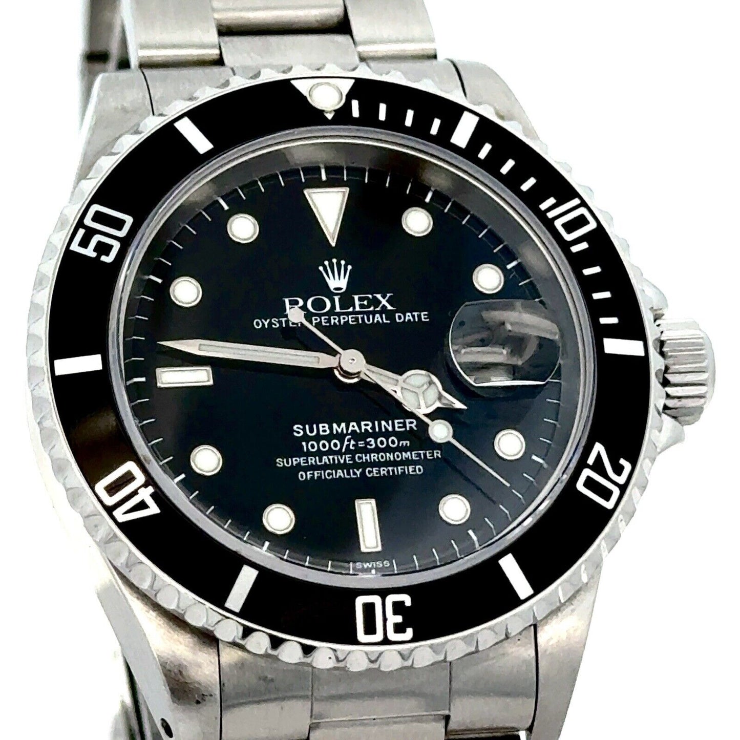 1999-2000 Rolex Submariner Date 16610 40mm Black Stainless Steel A Serial Watch