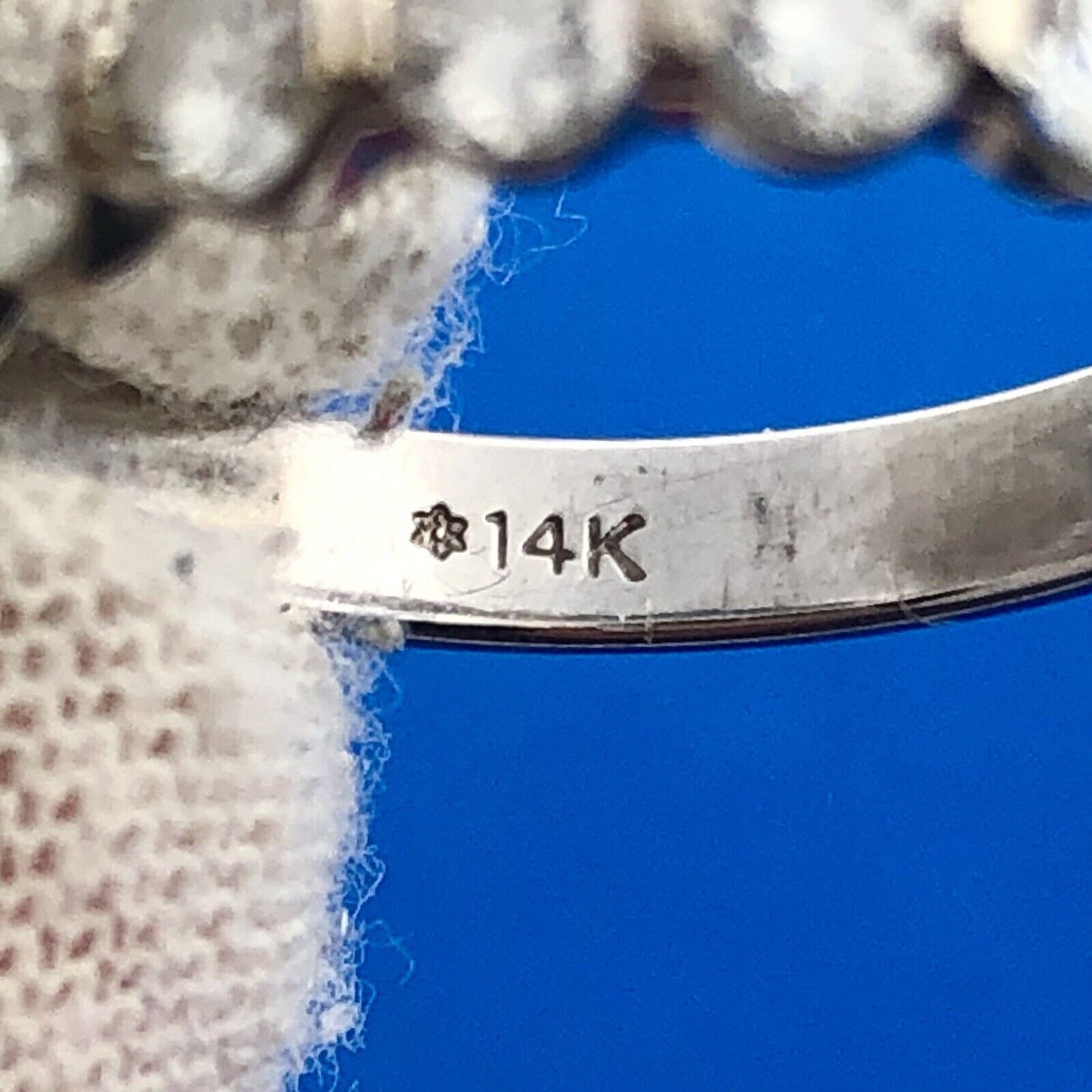 Stunning 14K White Gold Seven Diamond Anniversary Eternity Band Ring