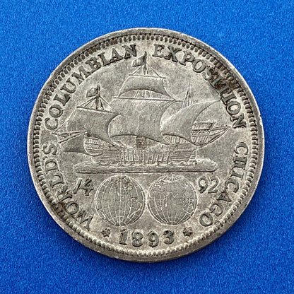 1893 P World's Columbian Exposition Commemorative Silver Half Dollar $.50 Coin