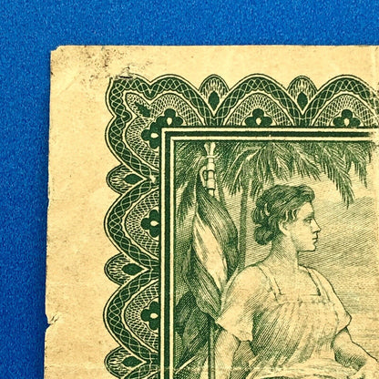 1930 Curacao 5 Gulden De Curacaoshe Bank Dutch Administration Rare Currency Note