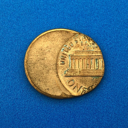 No Date Modern Era Lincoln Memorial One Cent Copper Alloy Off Center Error Coin