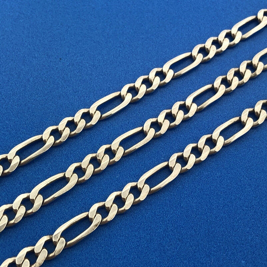 Italian Designer Ever Lasting 925 Sterling Silver Figaro Link Chain Necklace