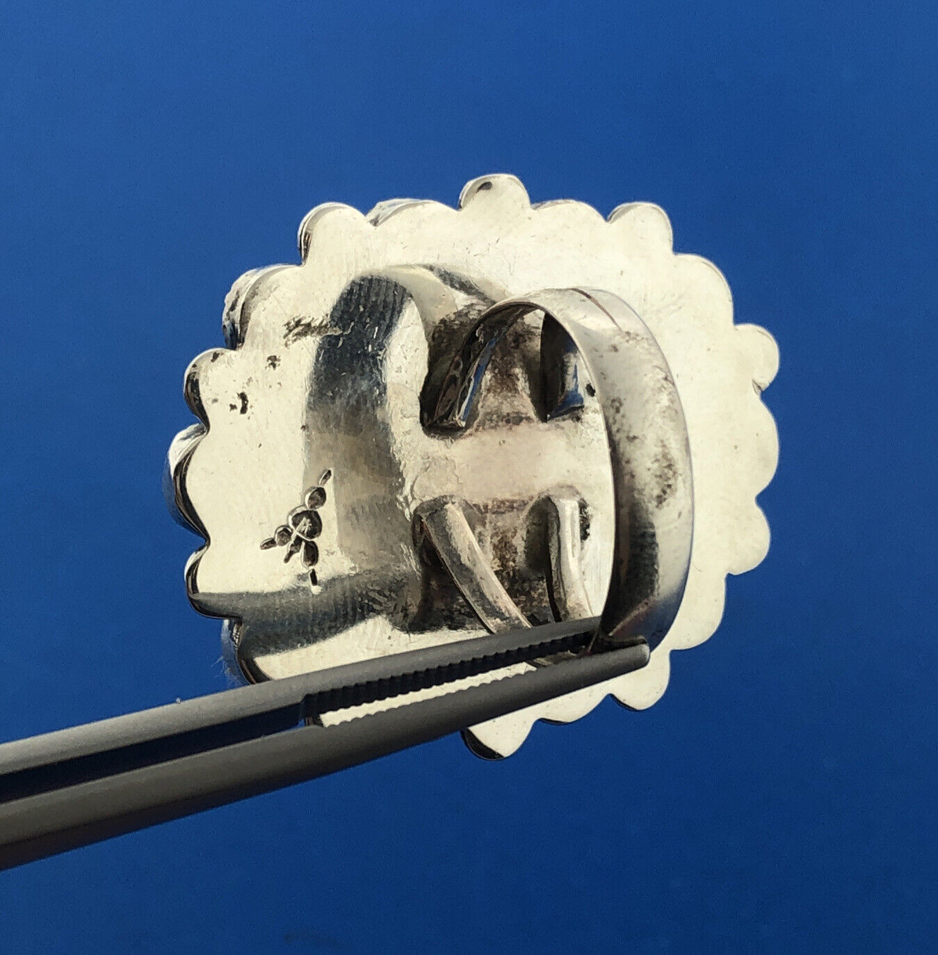 Stunning Sterling Silver 925 Cabochon Turquoise Statement Finger Ring Size 7.75