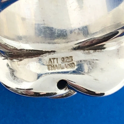 Designer ATI 925 Sterling Silver Rose Flower Floral Statement Fashion Ring