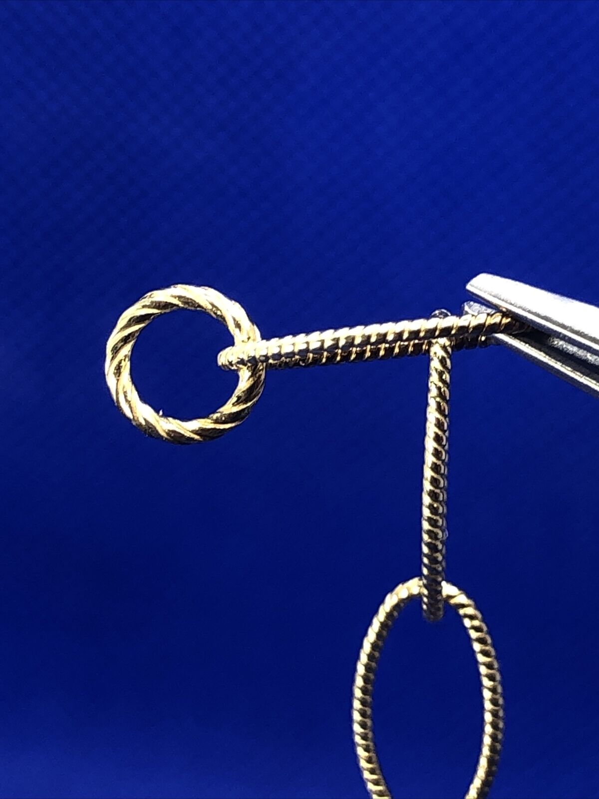 Designer Judith Ripka Vermeil 925 Sterling Silver CZ Oval Link Chain Necklace