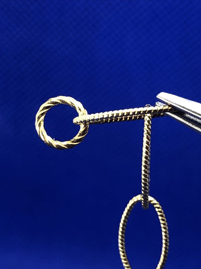 Designer Judith Ripka Vermeil 925 Sterling Silver CZ Oval Link Chain Necklace