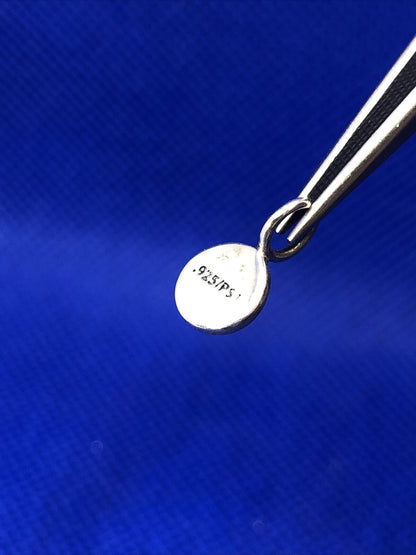 PST 925 Sterling Silver Initial Letter L Alphabet Small Round Pendant Charm