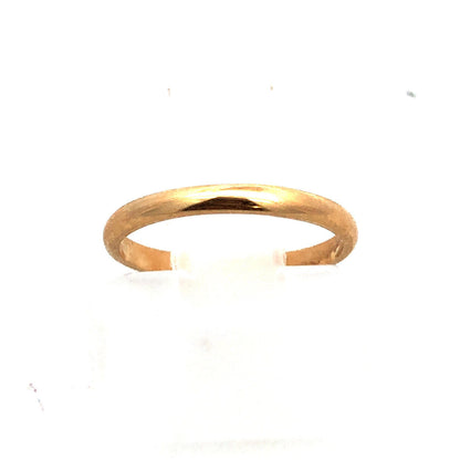 Designer BAB 10K Yellow Gold Childs Simple Stackable Pinky Band Ring