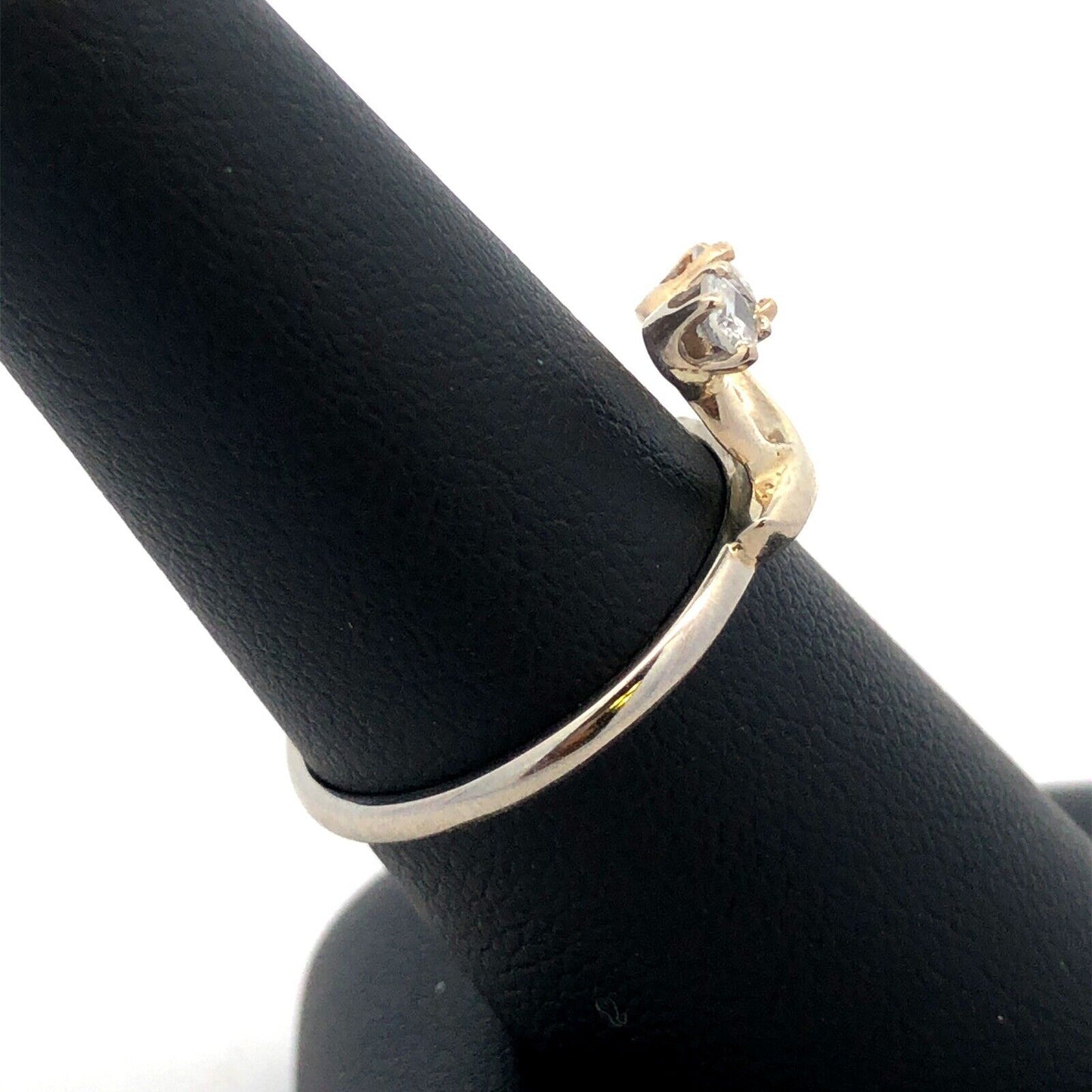 Designer Benchmark 14K Yellow Gold Round Diamond Anniversary Stacking Ring