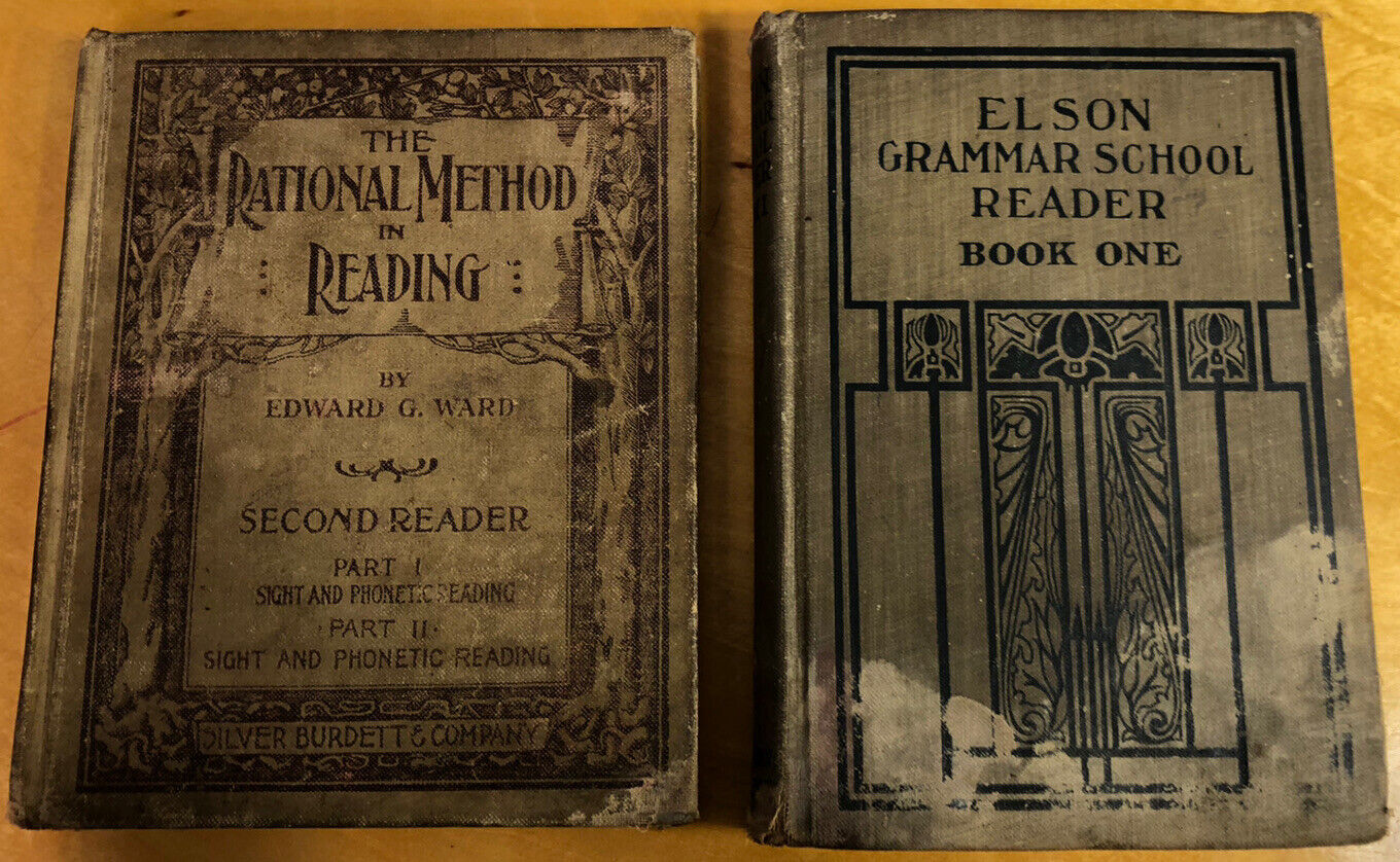 1881-1912 Lot Of Five Antique Classroom Instructional Hard Bound Books