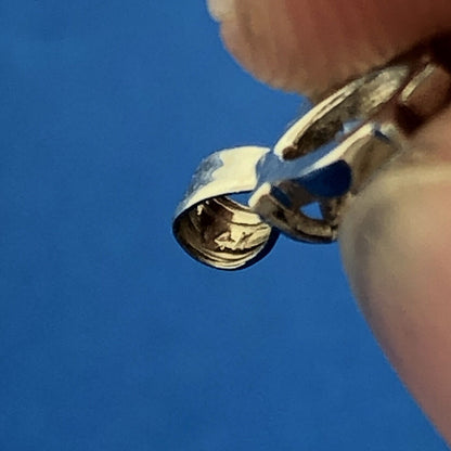 Gorgeous 14k White Gold Marquise Cut White Diamond Precious Pendant