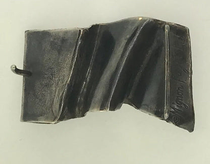 Mignon Faget Sterling Silver 925 Retired Twisted Ribbon Belt Buckle