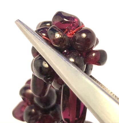 Vintage Amethyst Beaded Cluster Physical Healing Statement Necklace