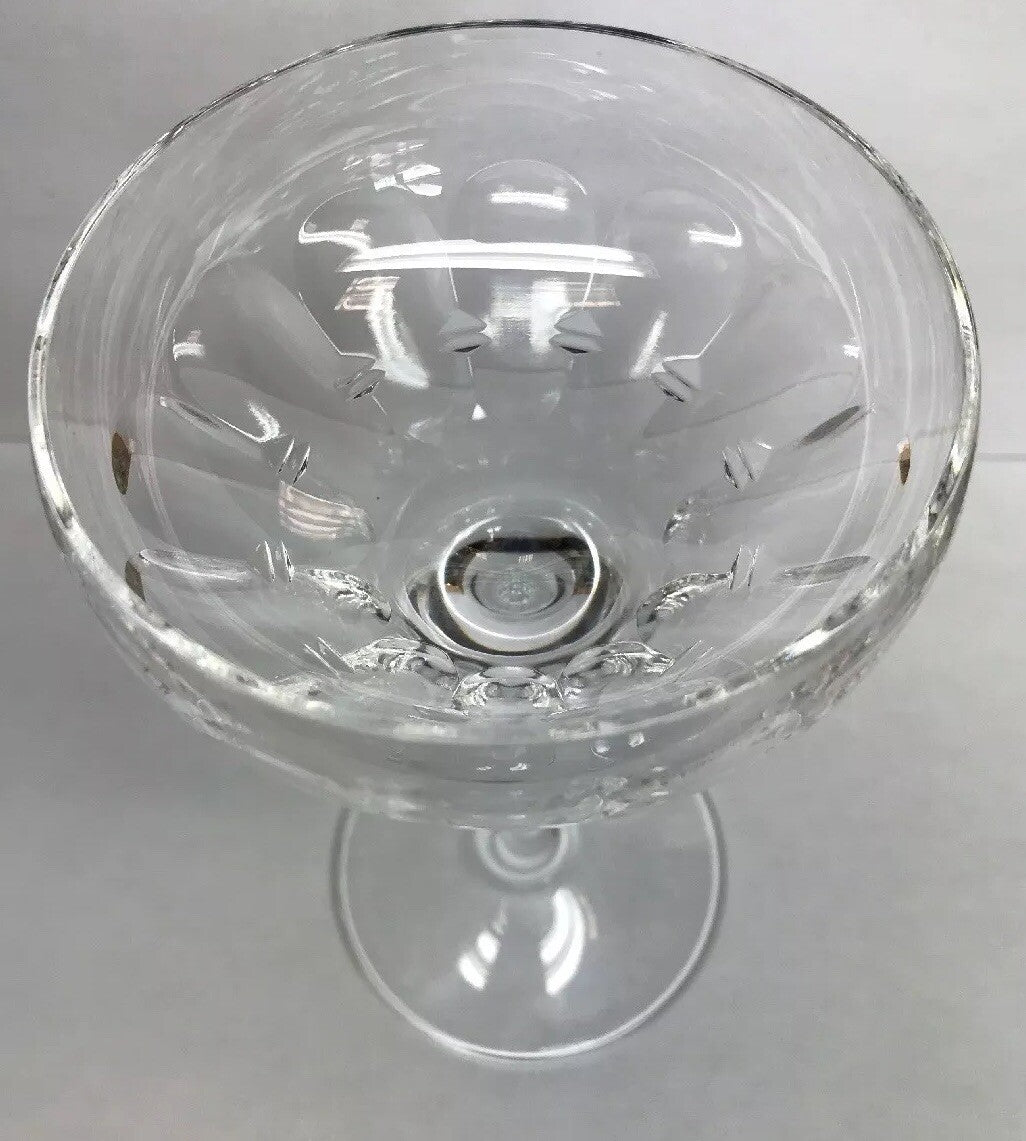 Vintage Waterford Tall Sherbet Champagne Pedestal Glass Elegant Bar Stemware