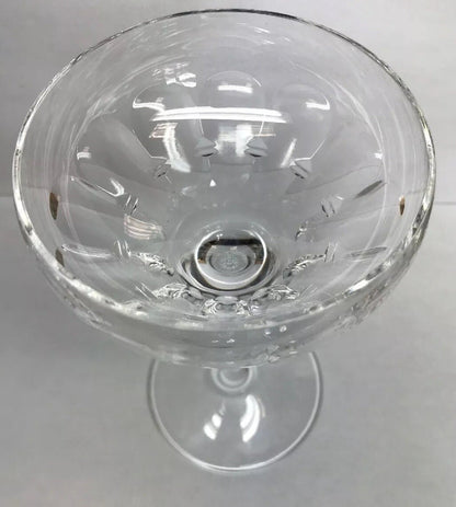 Vintage Waterford Tall Sherbet Champagne Pedestal Glass Elegant Bar Stemware