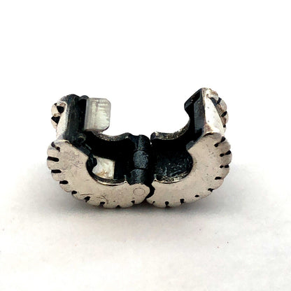 Authentic PANDORA 925 Sterling Silver Beveled Edge Clip 790267 Spacer Clip Charm