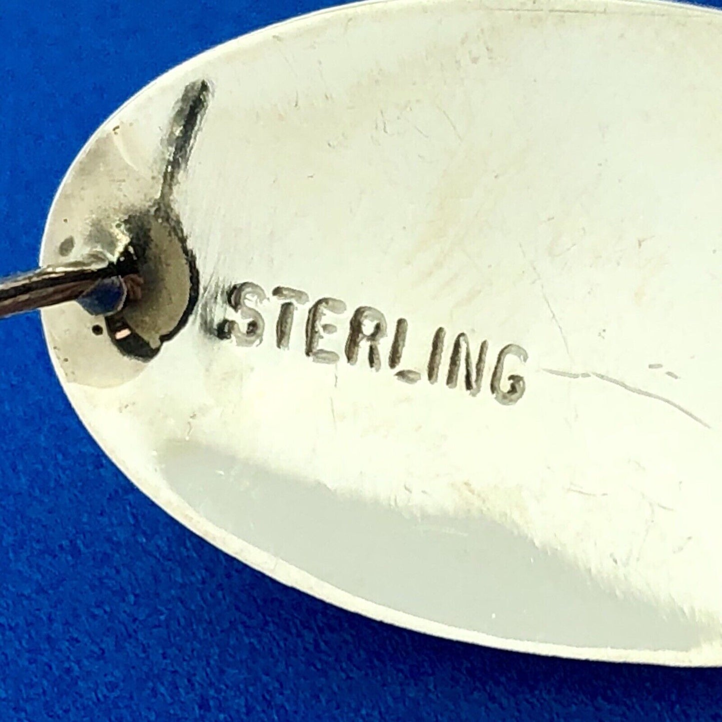 Vintage Sterling Silver 925 Oval Malachite Cabochon Elongated Stud Earrings