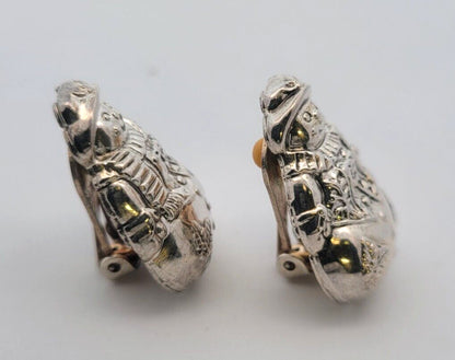 Mid Century Designer Best Silver Tone Snowman 3 Pc Brooch/Pendant & Clip Earring