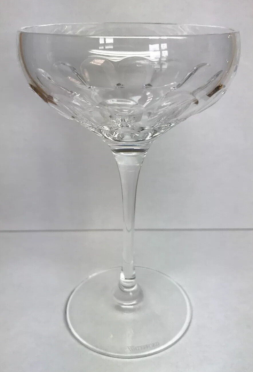 Vintage Waterford Tall Sherbet Champagne Pedestal Glass Elegant Bar Stemware