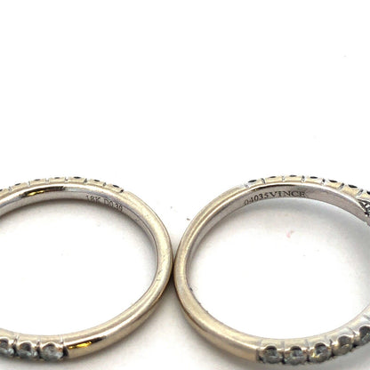 Designer 18K White Gold Round Diamond Solitaire W/Accents 2 Piece Bridal Set