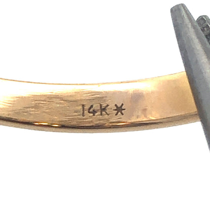 Designer 14K Yellow Gold Emerald Cut Green Tourmaline Diamond Ring