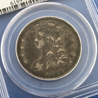1836 Capped Bust Silver Half Dollar 50c Lettered Edge PCGS XF40 Early US Coin