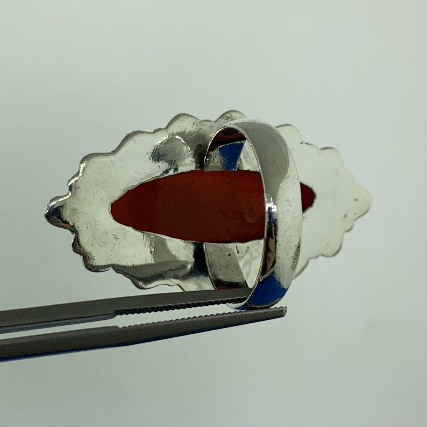 925 Sterling Silver Marquise Carnelian Cabochon Statement Finger Ring