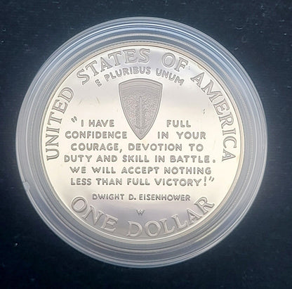 1991-1995 WWII 50th Anniversary Two Coin .900 Silver Proof Commemorative Set