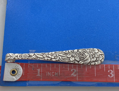 Vintage Kirk & Sons 925 Sterling Silver Repousse Pattern Spoon Pendant