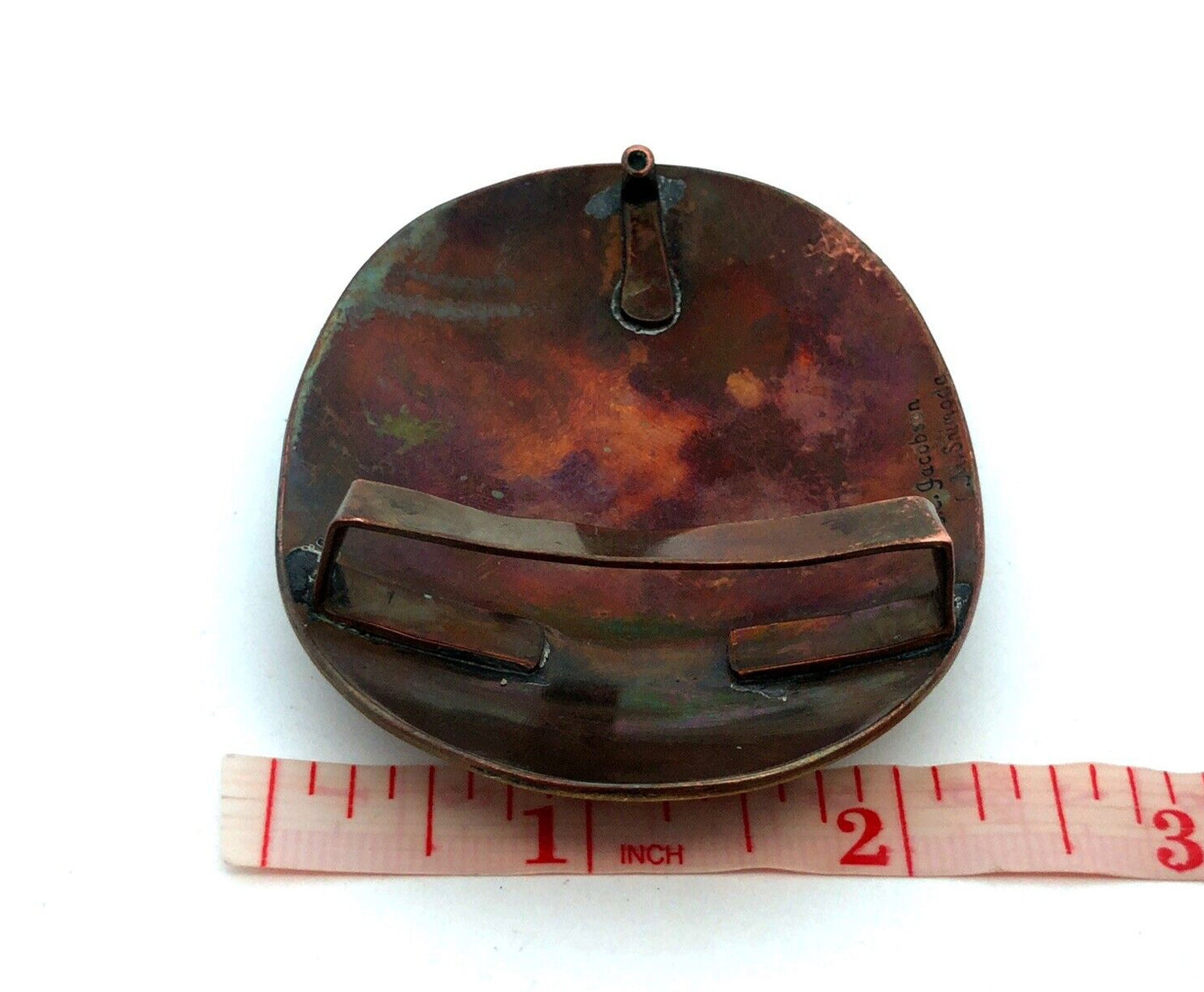 Designers Jacobson & Shimoda Copper Brass Deer Buch Huntsman Oval Belt Buckle