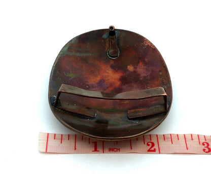Designers Jacobson & Shimoda Copper Brass Deer Buch Huntsman Oval Belt Buckle