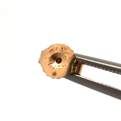 Designer 14K Yellow Gold Blue Sapphire Drop Dangle Stud Earrings