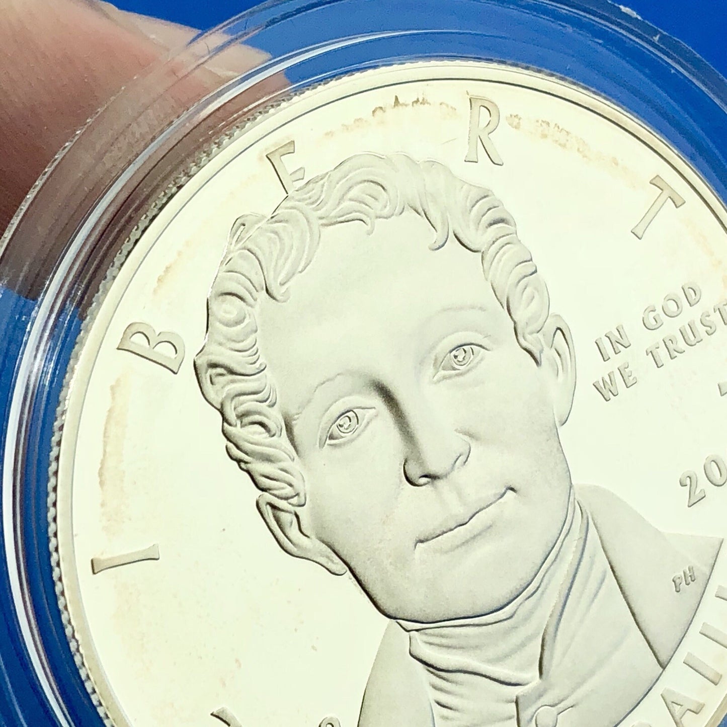 2009 P Louis Braille Bicentennial Commemorative Proof Silver Dollar $1 OMP/COA