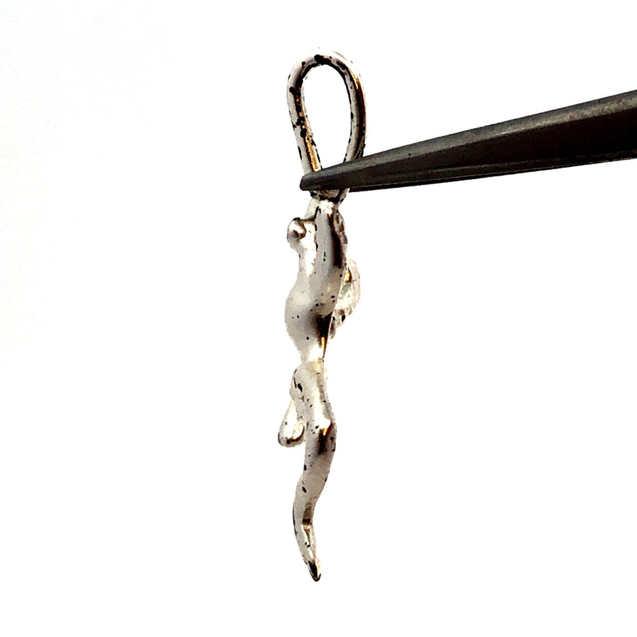 Designer Vintage 925 Sterling Silver Jumping Frog Amphibian Pendant