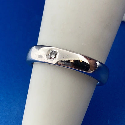 Tiffany & Co. Platinum Lucida Diamond Classic Wedding Band Ring