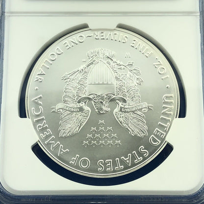2016 W Burnished Silver Eagle Lettered Edge Early Release 30th Anniv NGC MS70