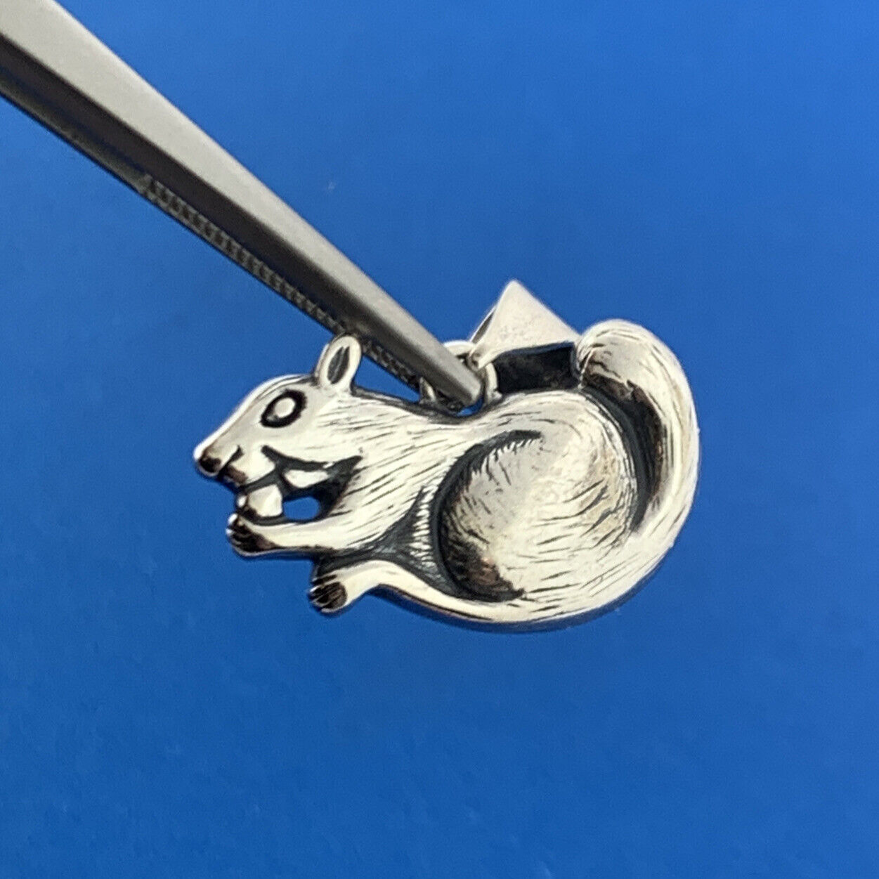 Adorable Designer 925 Sterling Silver Squirrel Acorn Petite Pendant Charm
