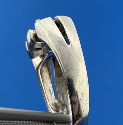 Designer CII Mexico Sterling Silver 925 Opal Marcasite Flower Design Ring