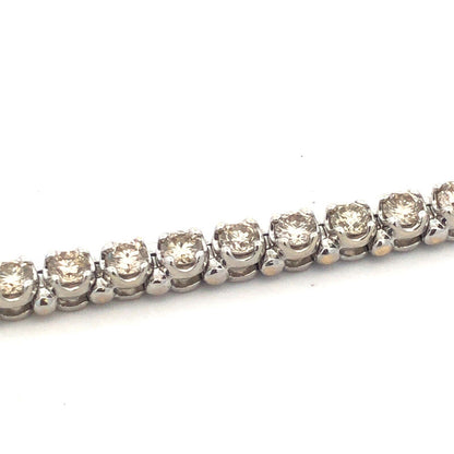 Designer JST 10K White Gold Round Diamond Tennis Bracelet