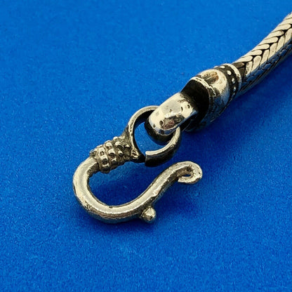 Vintage Artisan RA 925 Sterling Silver Heavy Wheat Link Clasp Bracelet