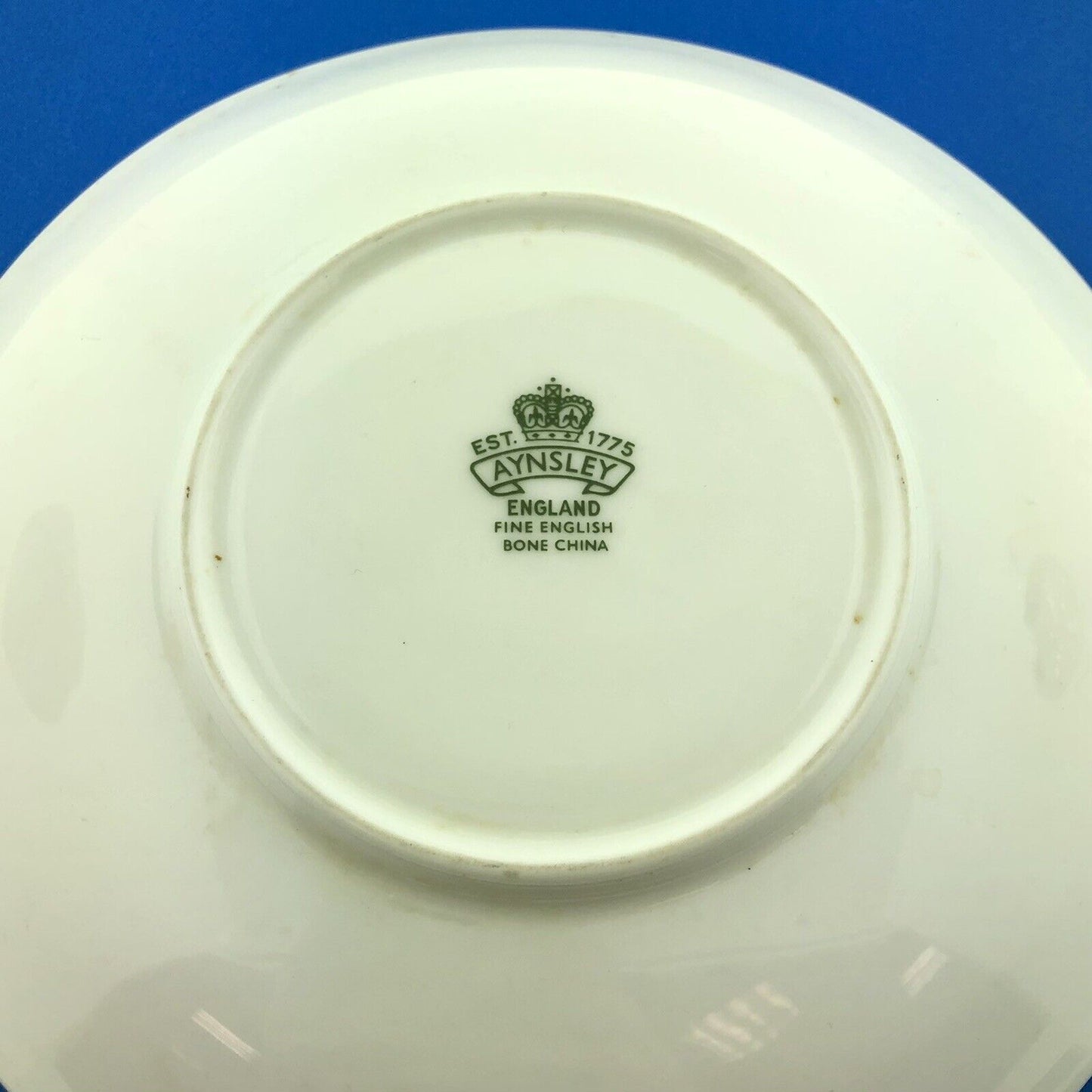Aynsley English Bone China Cobalt Blue Gold Fruit Vine Tea Cup/Saucer