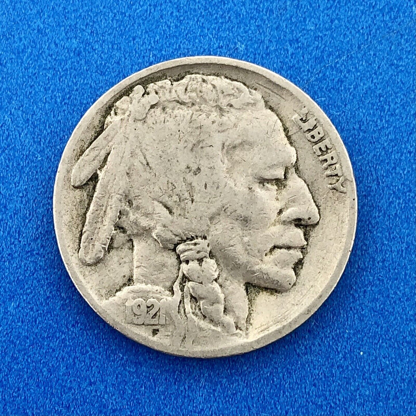 1921 P Indian Head Buffalo Nickel 5c Mixed Date Mint Mark Four Coin Lot