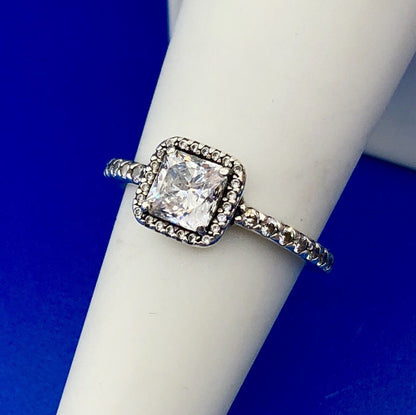 Pandora Sterling Silver Cubic Zirconia Timeless Elegance Occasion Ring 190947CZ